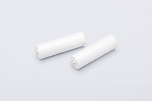 istock Batteries isolated on white background. Mockup design with copy space. 1032678302