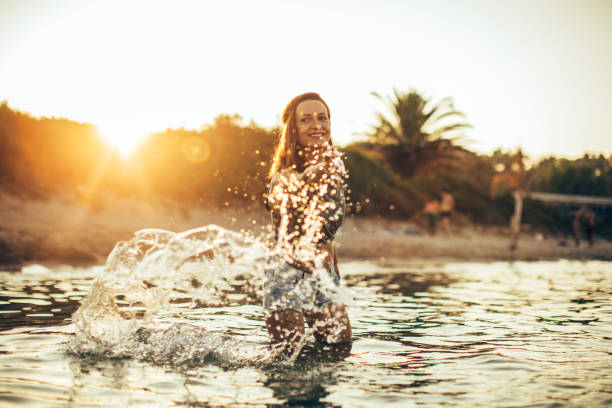 istock Woman having fun on vacation 1032682036