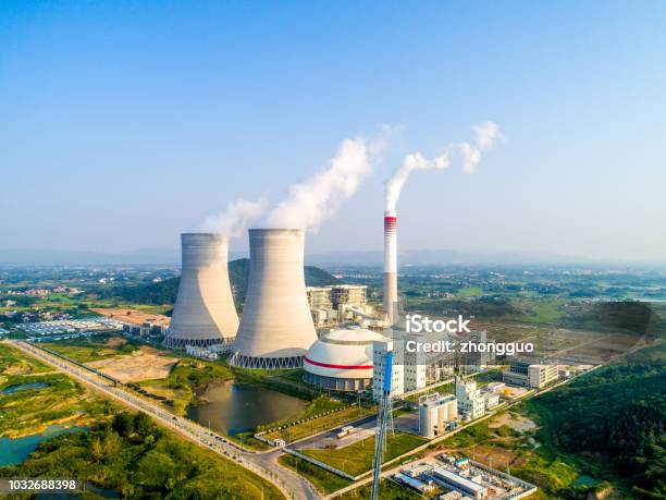 Power Station Stock Photo - Download Image Now - Coal, Greenhouse Gas, Fumes