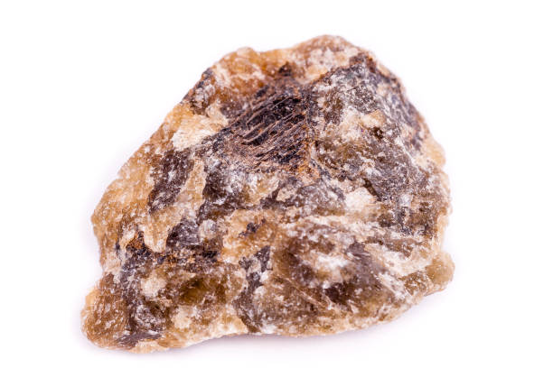 istock Macro mineral stone Labrador on a white background close up 1032707190