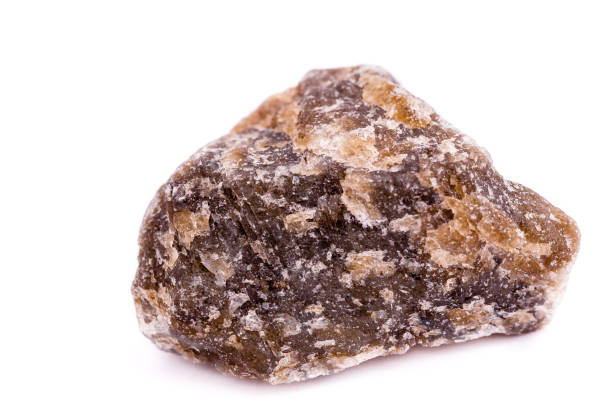 istock Macro mineral stone Labrador on a white background close up 1032707270