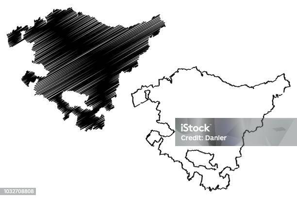 Basque Map Cartoon Basque Country Map Vector Stock Illustration - Download Image Now ...