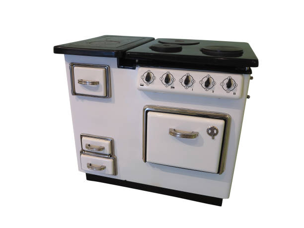 istock White old vintage retro kitchen stove isolated on white background 1032711672