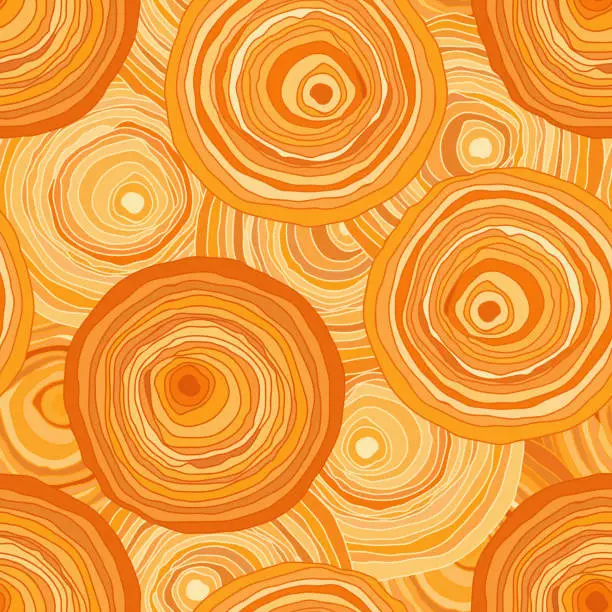 Vector illustration of Circles contour orange