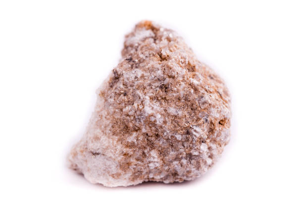 istock Macro mineral stone Albit on a white background close up 1032716888