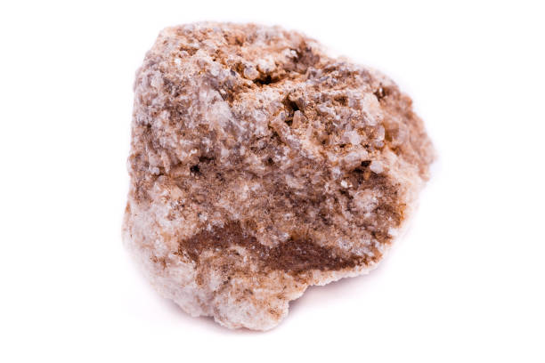 istock Macro mineral stone Albit on a white background close up 1032716988