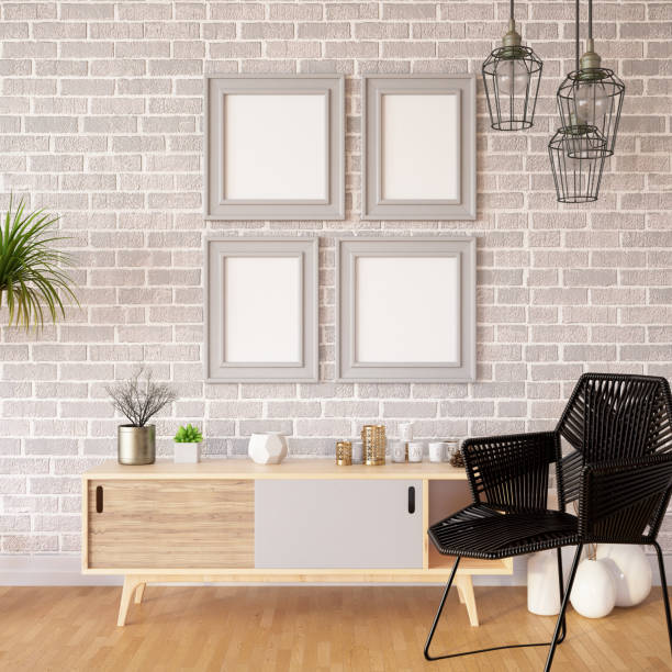 istock Empty Picture Frames in Living Room 1032717230