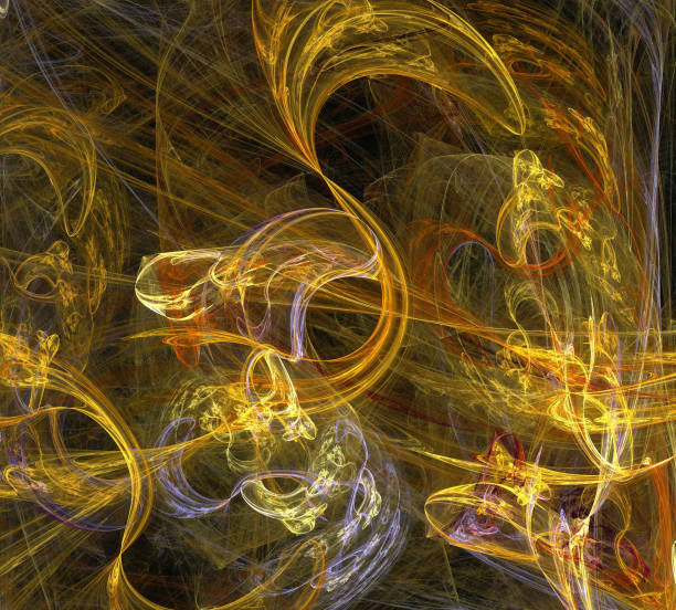 istock image of one Digital Fractal on Black Color 1032729234