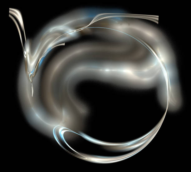 istock image of one Digital Fractal on Black Color 1032729518