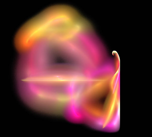 istock image of one Digital Fractal on Black Color 1032729690