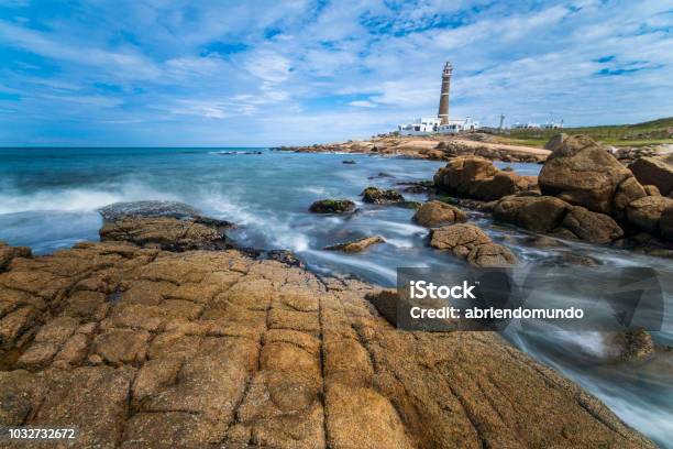 Cabo Polonio Lighthouse And Amazing Travel Destination At Uruguay Wild And Virgin Beaches Wait For The One That Wants To Go To This Amazing Place Where Enjoy A Wild And Lonely Beach Here We Can See The Sunset At Oceania De Polonio Stock Photo - Download Image Now