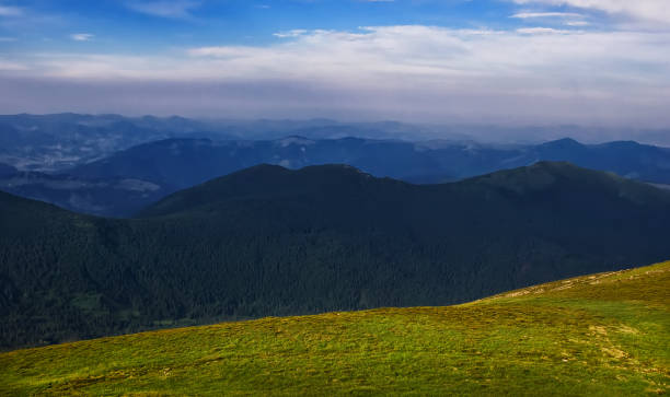 istock Beautiful mountains and blue sky in the Carpathians. Ukraine. 1032737090