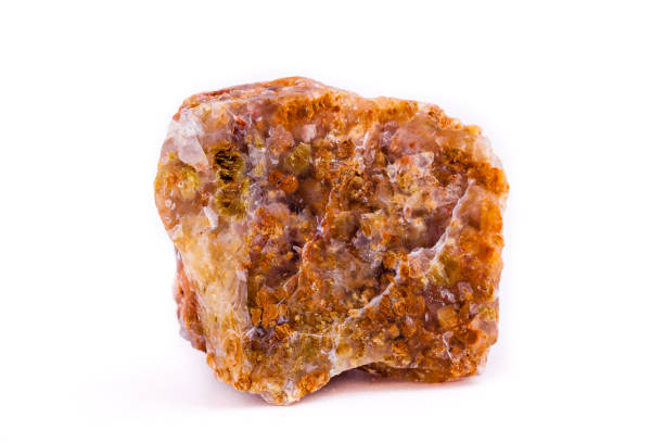 istock Macro mineral stone Opal on a white background close up 1032739592