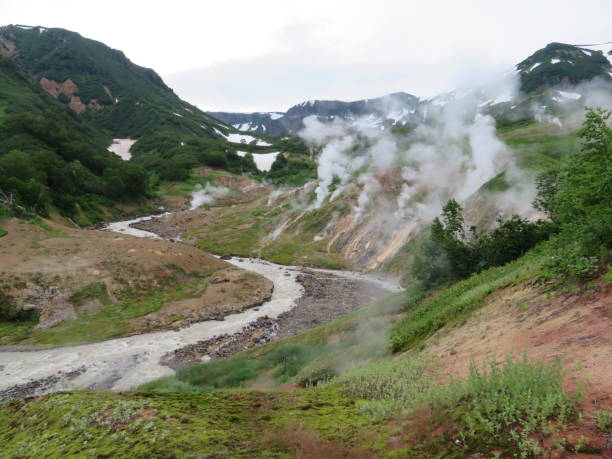 istock Geysers over the river 1032741116