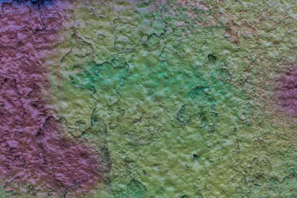 colorful grunge cracked paint concrete wall texture background