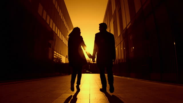 HD SLOW-MOTION: Couple At Sunset