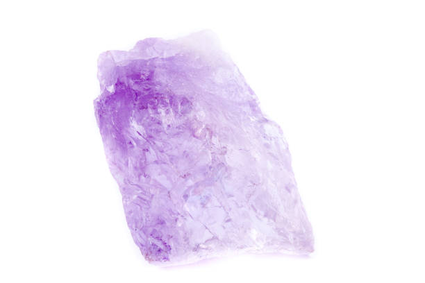 istock Macro Mineral Stone Amethyst on a white background 1032770532