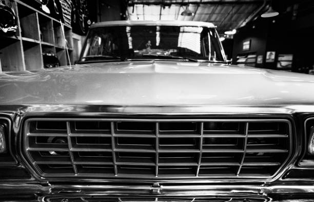 Side view of a classic american car from the fifties