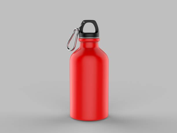 istock Sport sipper bottles for water isolated on grey background for mock up and template design. White blank bottle 3d render illustration. 1032778884