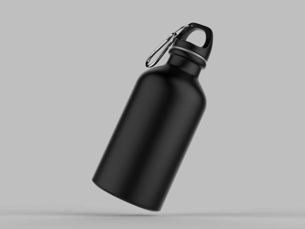istock Sport sipper bottles for water isolated on grey background for mock up and template design. White blank bottle 3d render illustration. 1032779202
