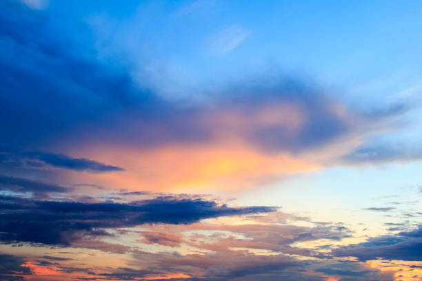 istock beautiful colorful sky and cloud in twilight time background 1032786446