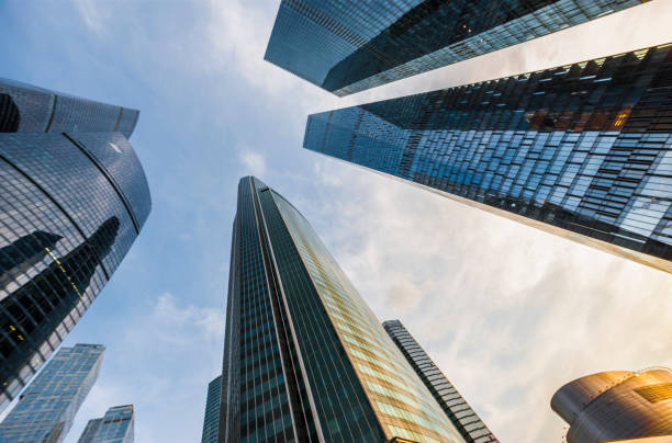 istock Group of office buildings in Moscow 1032806400