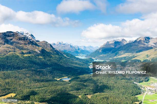 View Of The Top Of Piz Da Staz In The Area Moritz Stock Photo - Download Image Now - Activity, Adventure, Agricultural Field