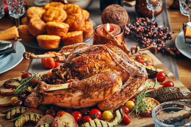 istock Traditional Holiday Stuffed Turkey Dinner 1032820120
