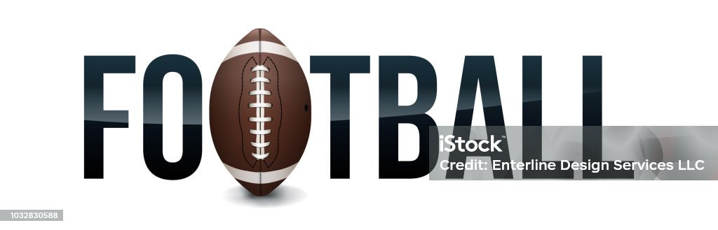 American Football Concept Word Art Illustration An American football and ball word are theme illustration. Vector EPS 10 available. American Football - Sport stock vector