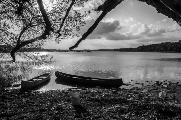 istock Rowboats. Black and white 1032906422