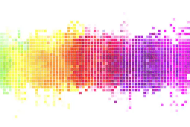 Vector illustration of Colorful pixels background illustration