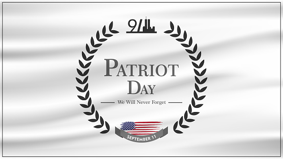 Patriot day USA Never forget 9.11 vector poster. Patriot Day, September 11, We will never forget