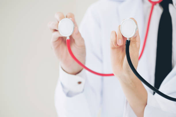 istock Close up shot - doctors point stethoscope at space 1032950098