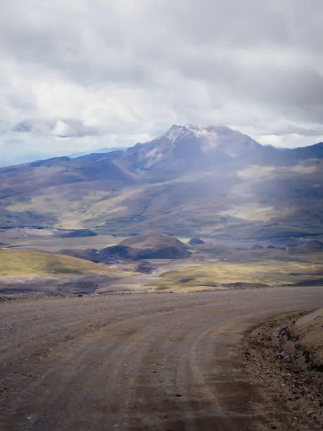 View from the Cotopaxi volcano in the andean highlands of Ecuador.