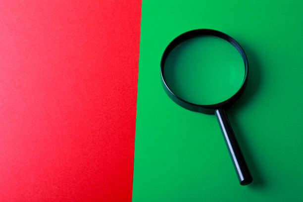 istock Green background and magnifying glass 1033033898