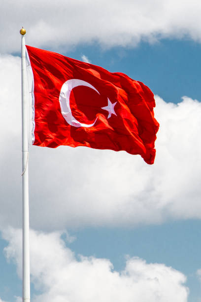 istock Turkish national flag hang in view in the open air 1033034554