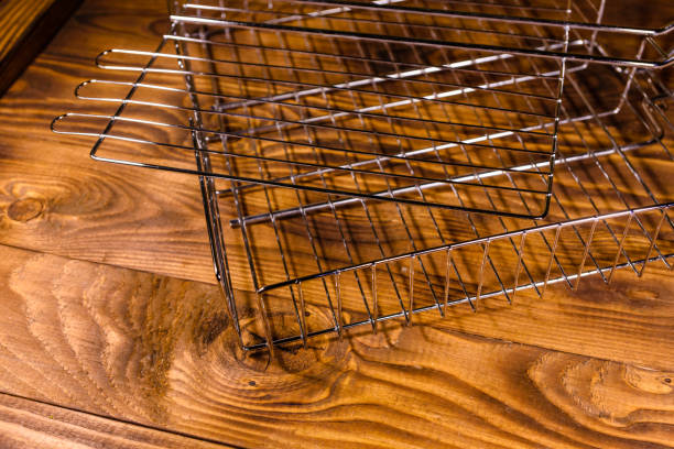 istock Empty barbecue grill on a wooden table 1033036974
