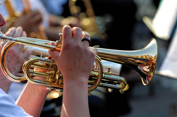 istock trumpet and music 1033063420