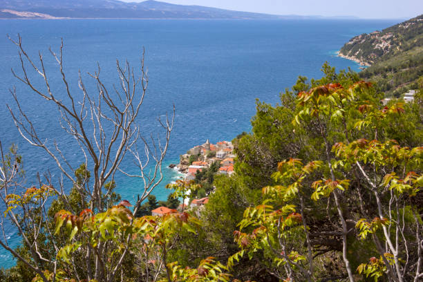 istock Overlooking a small village on the Adriatic coast, near Split 1033078410
