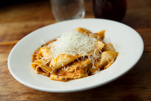 istock Italian pasta with tomato sauce and cheese 1033093392