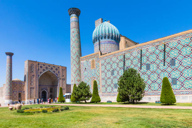 The Registan, the heart of the ancient city of Samarkand - Uzbekistan The Registan, the heart of the ancient city of Samarkand - Uzbekistan samarkand stock pictures, royalty-free photos & images