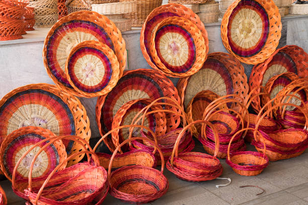 istock Handmade wicker baskets at traditional local bazaar in Uzbekistan. 1033133834
