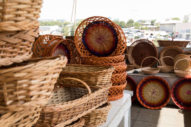 istock Handmade wicker baskets at traditional local bazaar in Uzbekistan. 1033133866