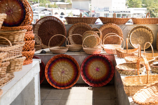 istock Handmade wicker baskets at traditional local bazaar in Uzbekistan. 1033133914