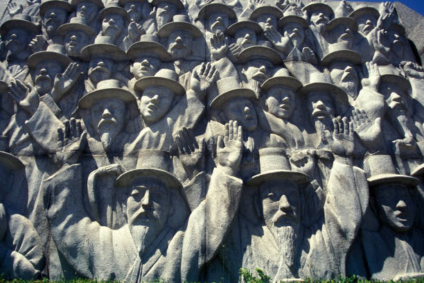 Yeongcheon National Cemetery in Yeongcheon, Gyeongsangbuk-do, South Korea, Photo taken March 17, 2021