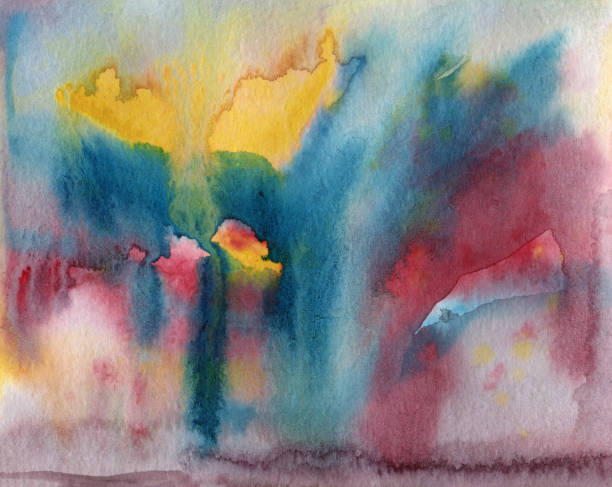 istock Bright painted watercolor texture. Hand drawn background with text place. 1033134780