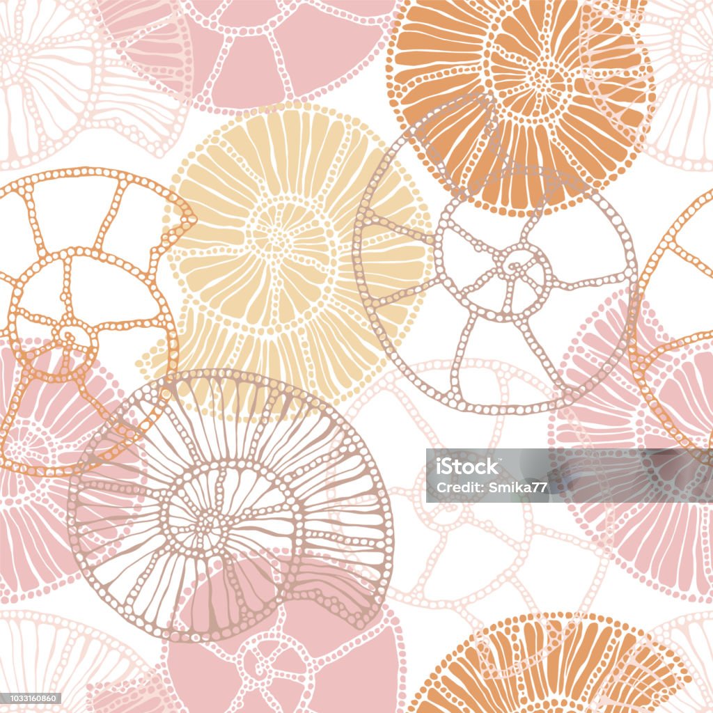 Shell Marine Pattern Marine Seamless Pattern With Shells Stock Illustration - Download Image ...