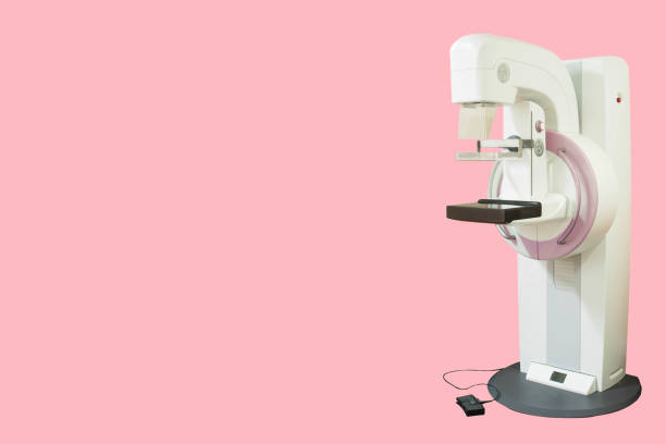 mammogram  for women in hospital isolated on pink background. Mammography machine or mammogram  for women in hospital isolated on pink background. clipping path. x ray results stock pictures, royalty-free photos & images