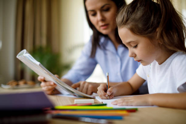 istock Mother helping daughter with homework 1033164338