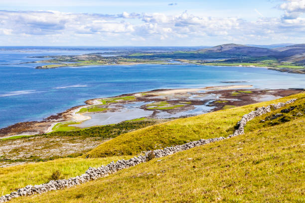 istock Stone wall with Ballyvaughan bay in background 1033220128